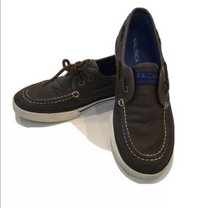Nautica Girls Spinnaker Brwn Boat Shoes Sz 4